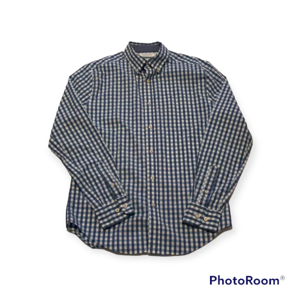 Crown & Ivy Blue Check Button Down